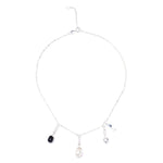 Drop Charm in Thin Rolo Necklace