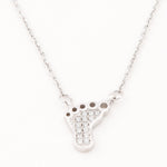 Foot with Zirconia Necklace