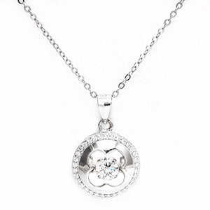 Dancing Gem Flower Design 925 Sterling Silver Necklace Philippines | Silverworks