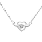 Hermie Dancing Gem Winged Heart Necklace
