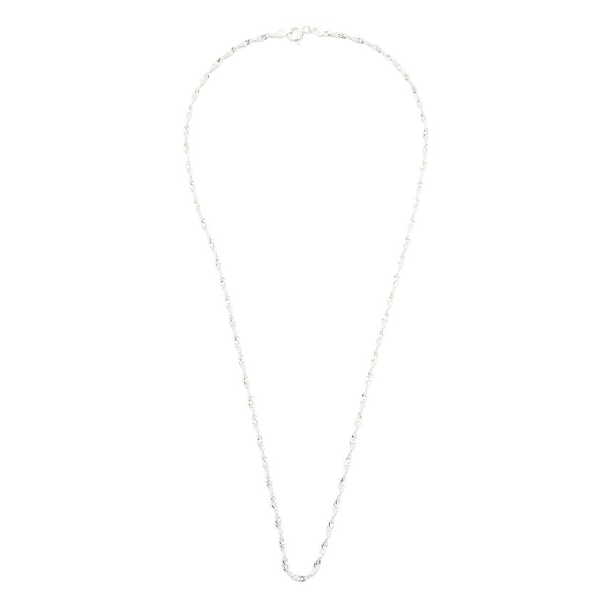 Silverworks Thin Twisted Chain Necklace - For Women