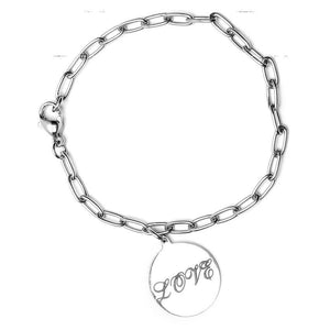 
                
                    Load image into Gallery viewer, Cheval with Love Black Deep Stainless Steel Hypoallergenic Engraved Bracelet Philippines | Silverworks
                
            