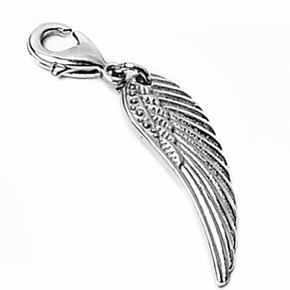 Sayer Single Wing Stainless Steel Charm | SilverWorks