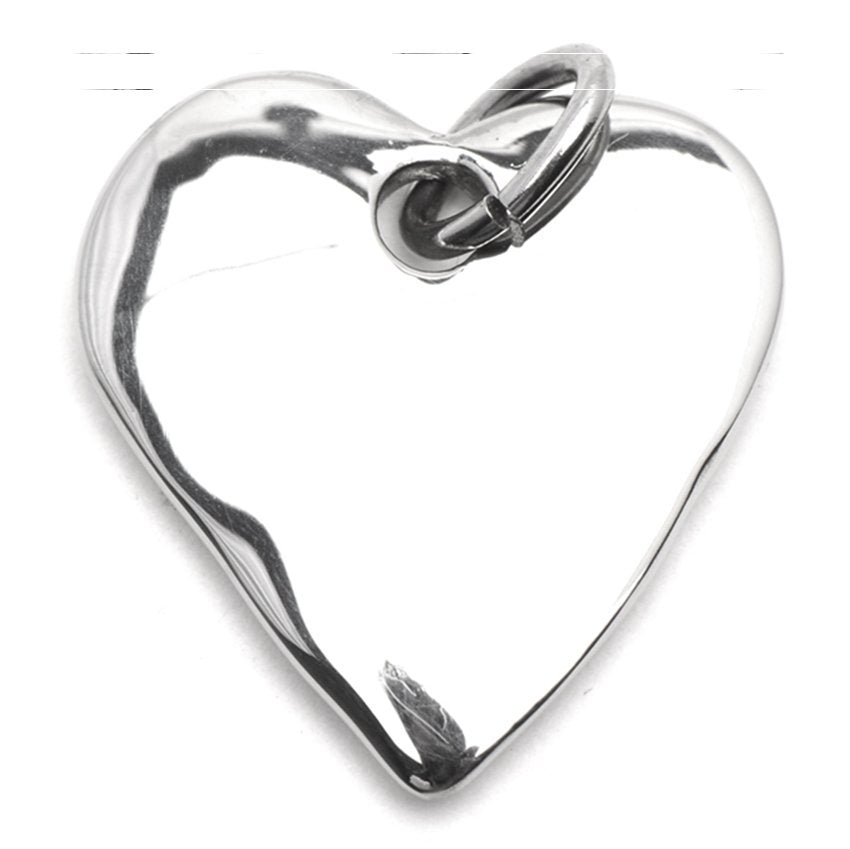 Fritzi Flat Heart Stainless Steel Pendant | SilverWorks