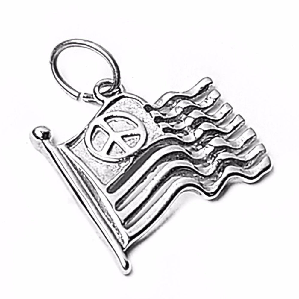 Peace Flag Stainless Steel Pendant | SilverWorks