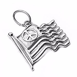 Flag with Oval Argolya Stainless Steel Hypoallergenic Charm Philippines | Silverworks