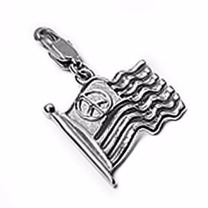 Flag with Lobster Lock Stainless Steel Hypoallergenic Charm Philippines | Silverworks