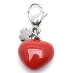 Red Heart Enamel Charm with Lobster Lock