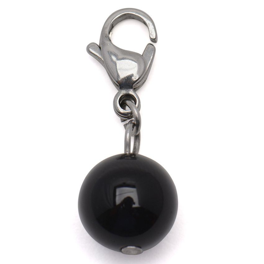 Black Agate Stainless Steel Hypoallergenic Charms for Bracelet Philippines | Silverworks