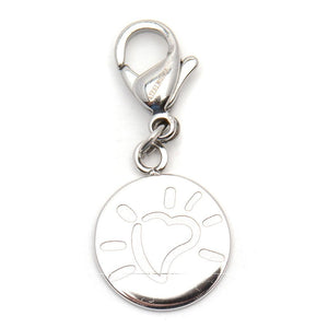 
                
                    Load image into Gallery viewer, Heart Engraved Round Tag Stainless Steel Hypoallergenic Charm Philippines | Silverworks
                
            