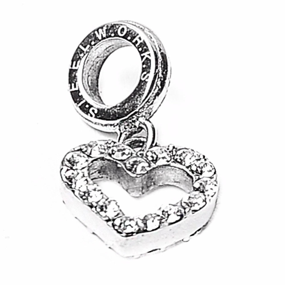 
                
                    Load image into Gallery viewer, Open Heart Stainless Steel Hypoallergenic Charm Philippines | Silverworks
                
            
