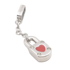 Padlock with Heart Enamel Stainless Steel Hypoallergenic Charm Philippines | Silverworks