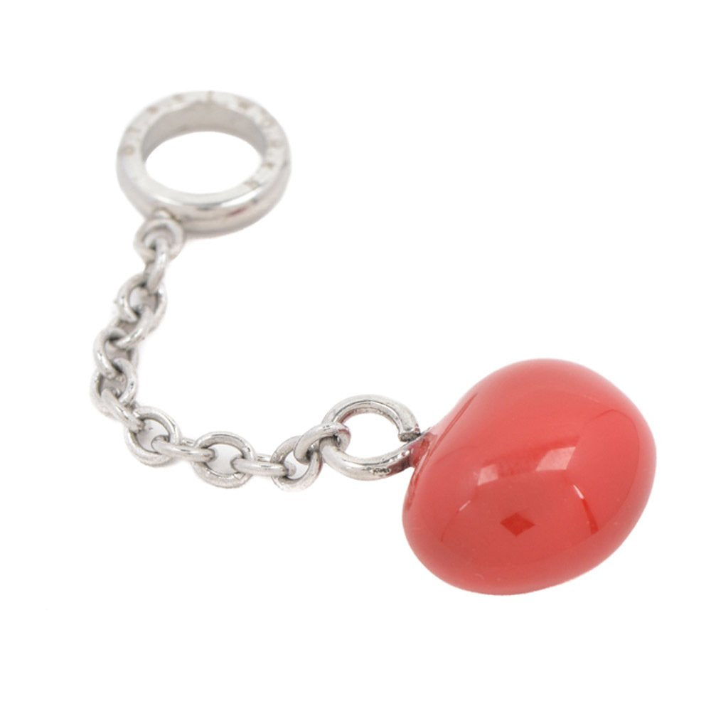 Rio Red Puff Heart Stainless Steel Charm | SilverWorks
