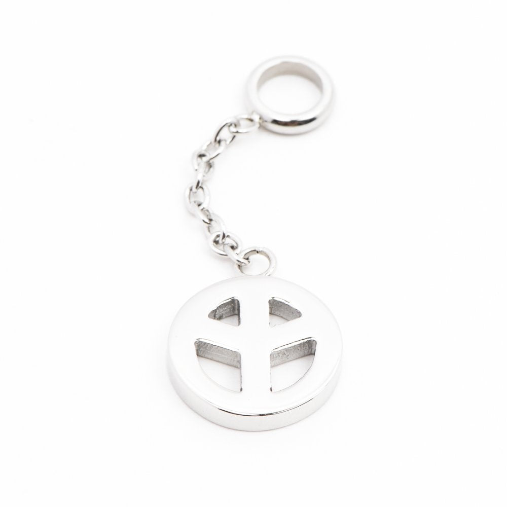Palmer Peace Sign Stainless Steel Charm | SilverWorks