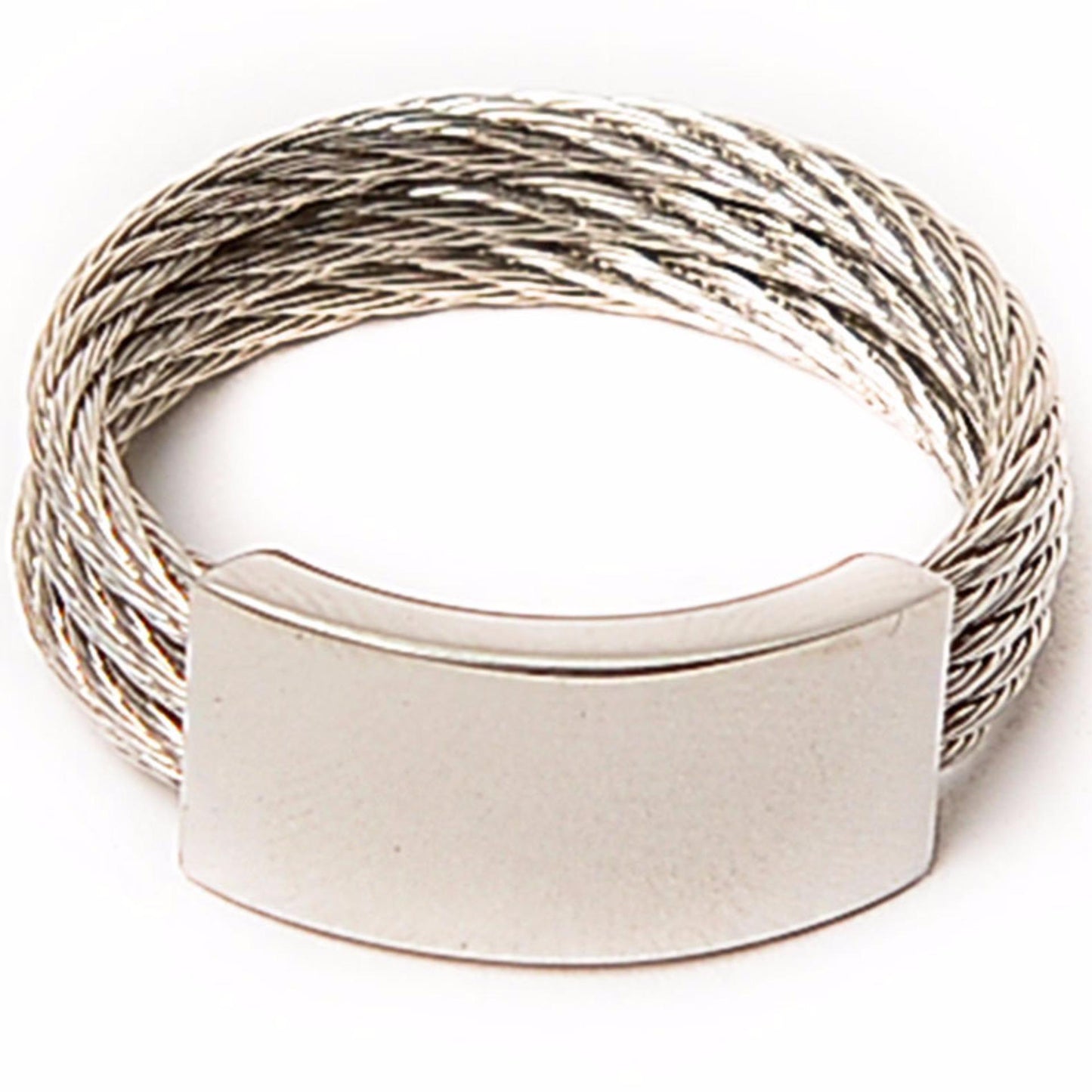 Miley Wire Engravable Stainless Steel Ring | Silverworks