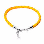 Thin Yellow Leatherette Bracelet