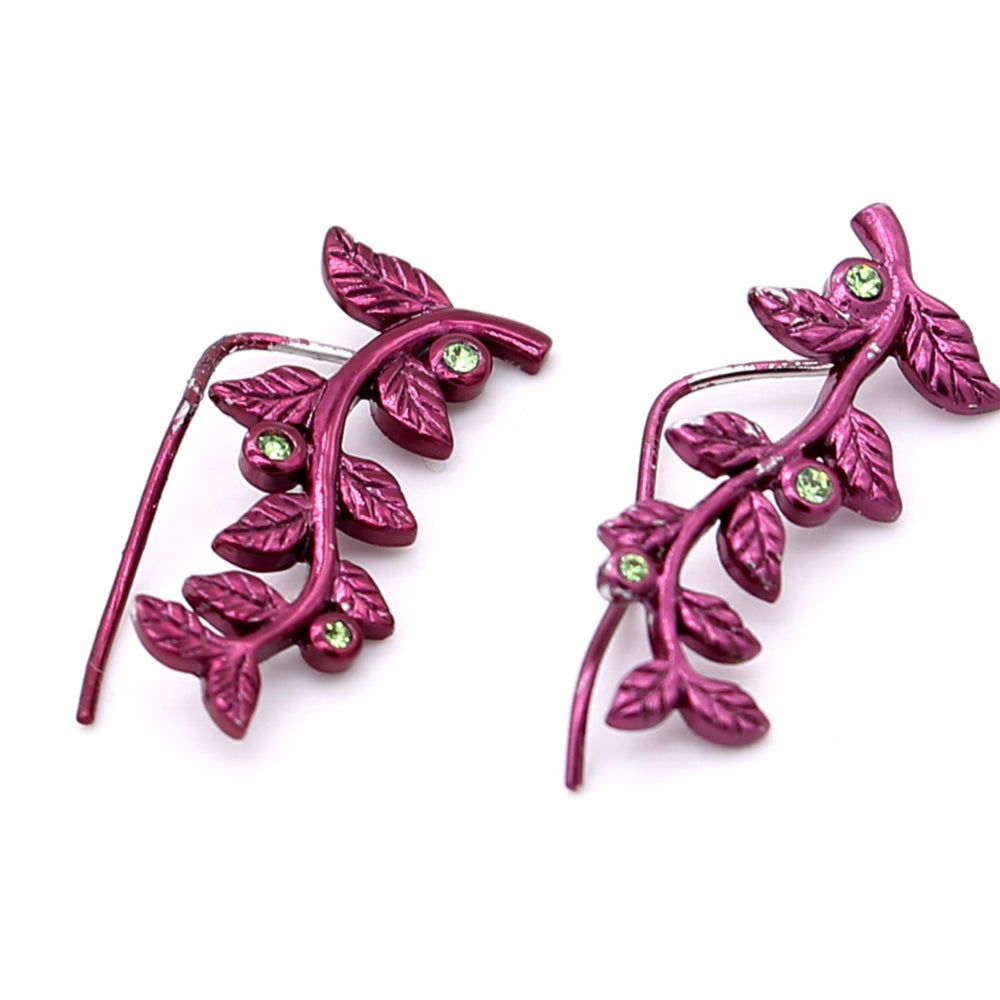 Leaves Ear Cuff Stainless Steel Hypoallergenic Earrings Philippines | Silverworks