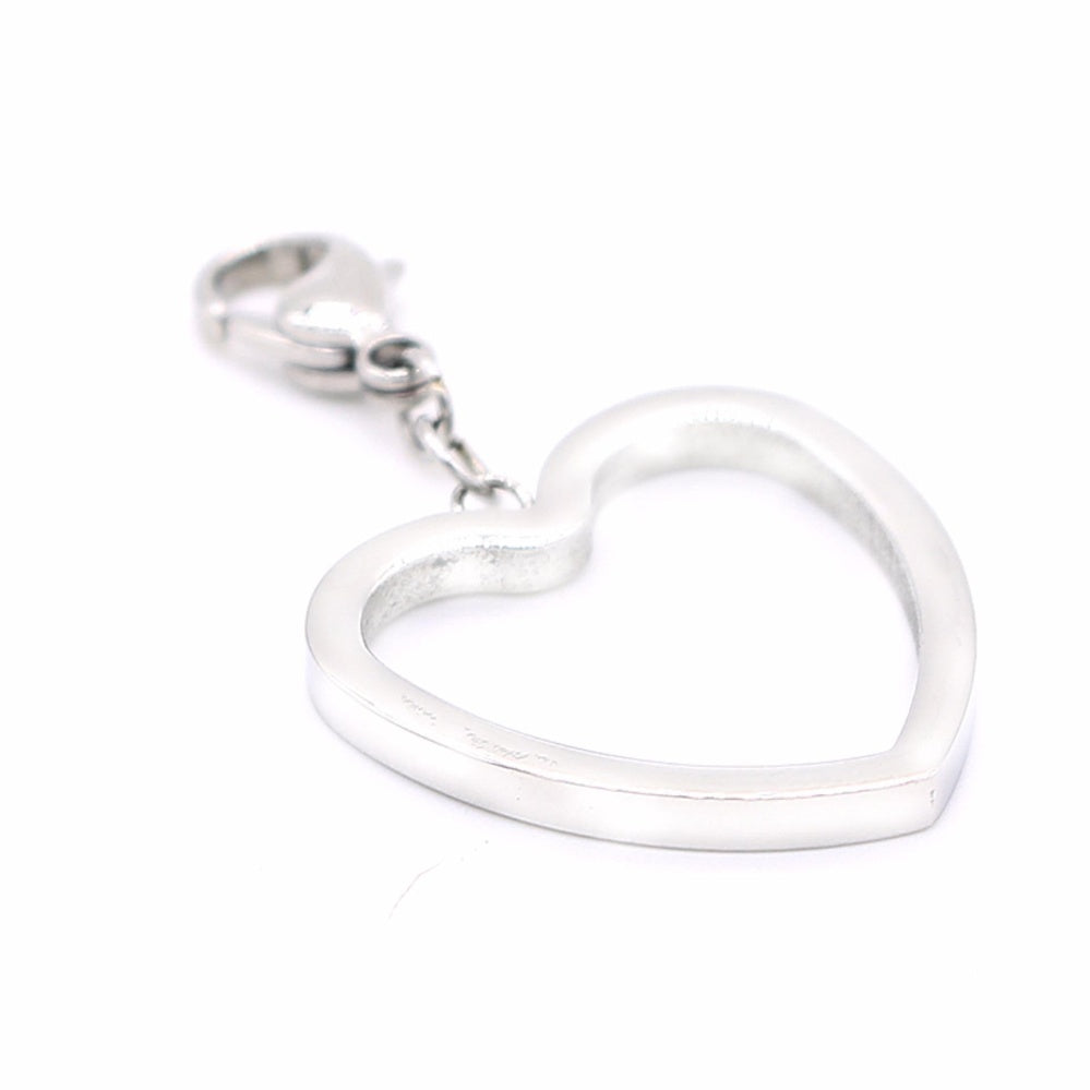 Odele Open Heart Stainless Steel Charm | SilverWorks