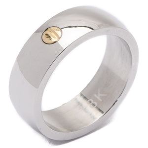 Polished Ring with Gold Screw 925 Sterling Silver Philippines | Silverworks