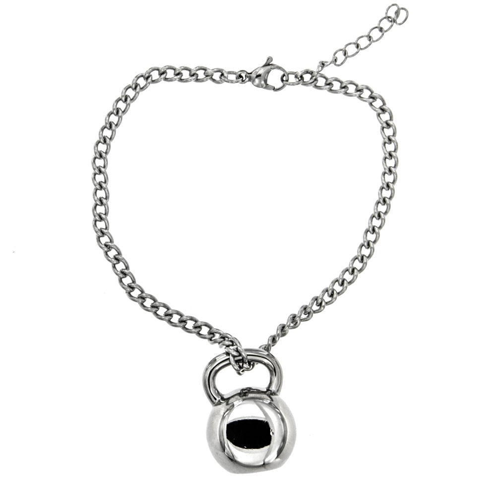 Orie Kettlebell Stainless Steel Charm Bracelet | Silverworks