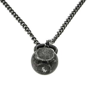 Oxidized Kettlebell Stainless Steel Hypoallergenic Necklace Philippines | Silverworks