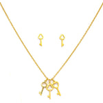 Key Earrings and Necklace Set