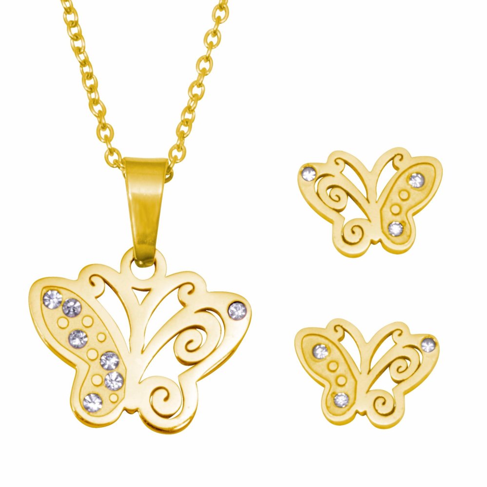 Butterfly Earrings and Necklace Set 925 Sterling Silver Philippines | Silverworks