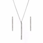 Drop Bar Earrings and Necklace Set