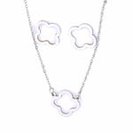 Clover Design Earrings and Necklace Set