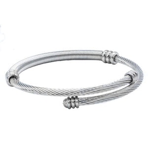 
                
                    Load image into Gallery viewer, Twisted Wire Stainless Steel Hypoallergenic Bangle Philippines | Silverworks
                
            