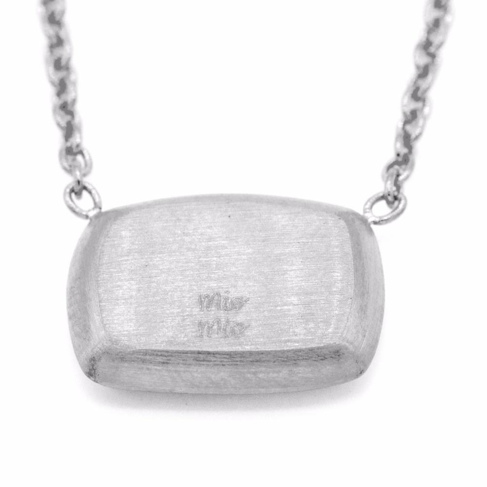 Bellin Silver Square Design Stainless Steel Pendant Necklace | Silverworks