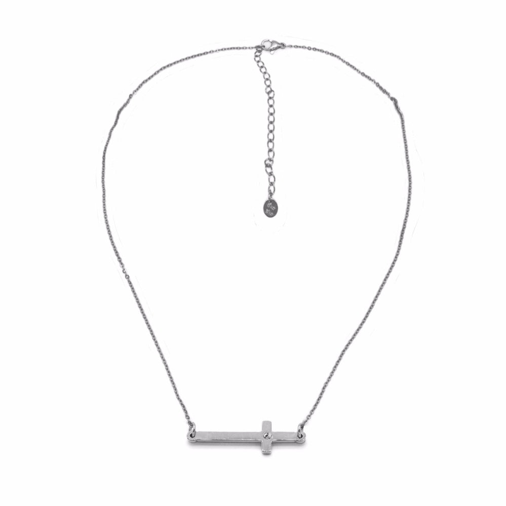 Andre Cross Stainless Steel Pendant Necklace | SilverWorks