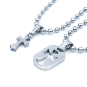 Cross Couple Stainless Steel Hypoallergenic Necklace Philippines | Silverworks