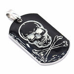 Dogtag with Skull Design w/ 24 Ballschain Necklace