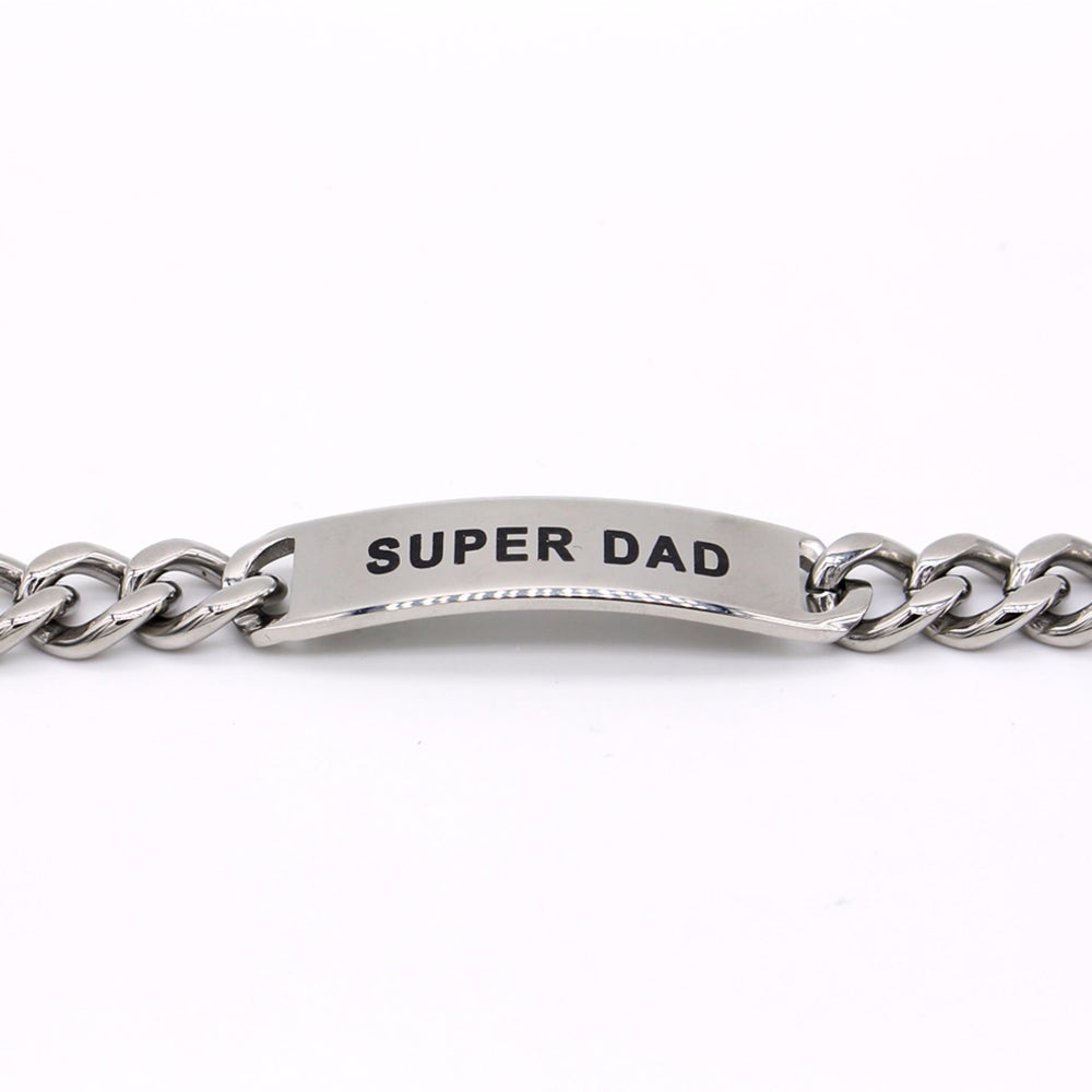 Super Dad ID Stainless Steel Hypoallergenic Bracelet Philippines | Silverworks