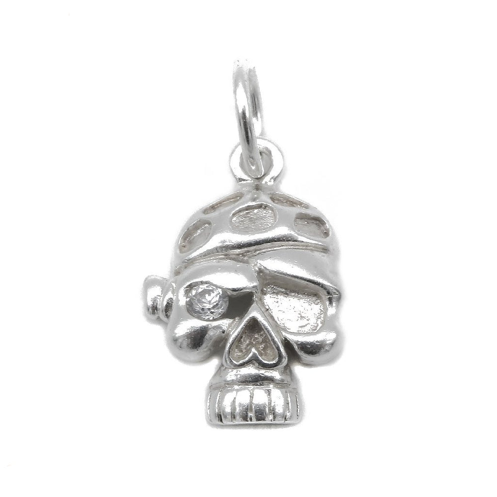 Skull Pendant with Cubic Zirconia