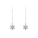 Stellar Snowflakes Threaded Earrings