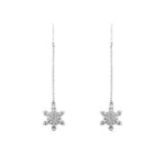Stellar Snowflakes Threaded Earrings