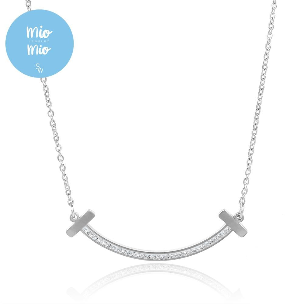 Curved Design Earrings and Necklace Set Stainless Steel Hypoallergenic Jewelry Set Philippines | Silverworks