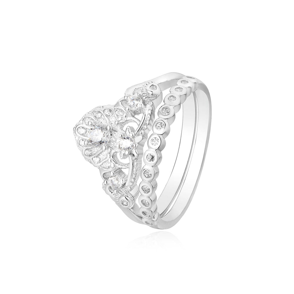 Helena 925 Sterling Silver Crown Ring | SilverWorks