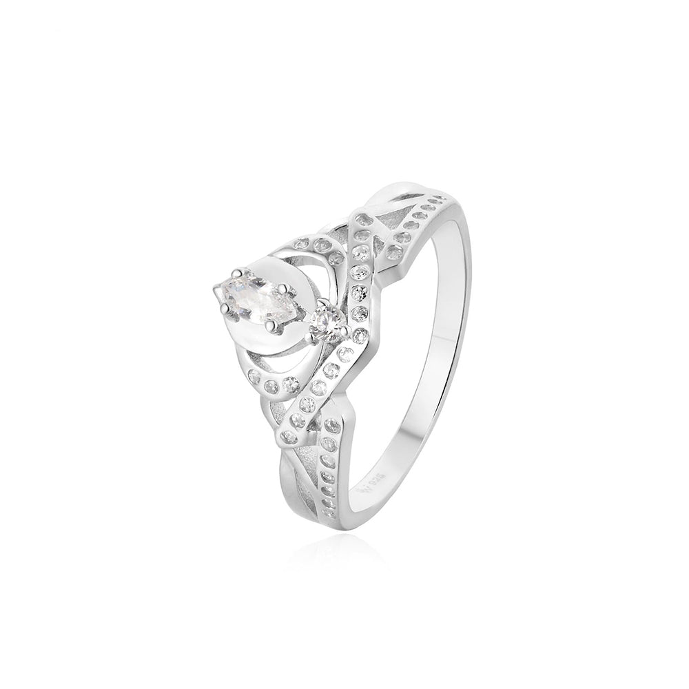 Eloise 925 Sterling Silver Crown Ring | SilverWorks