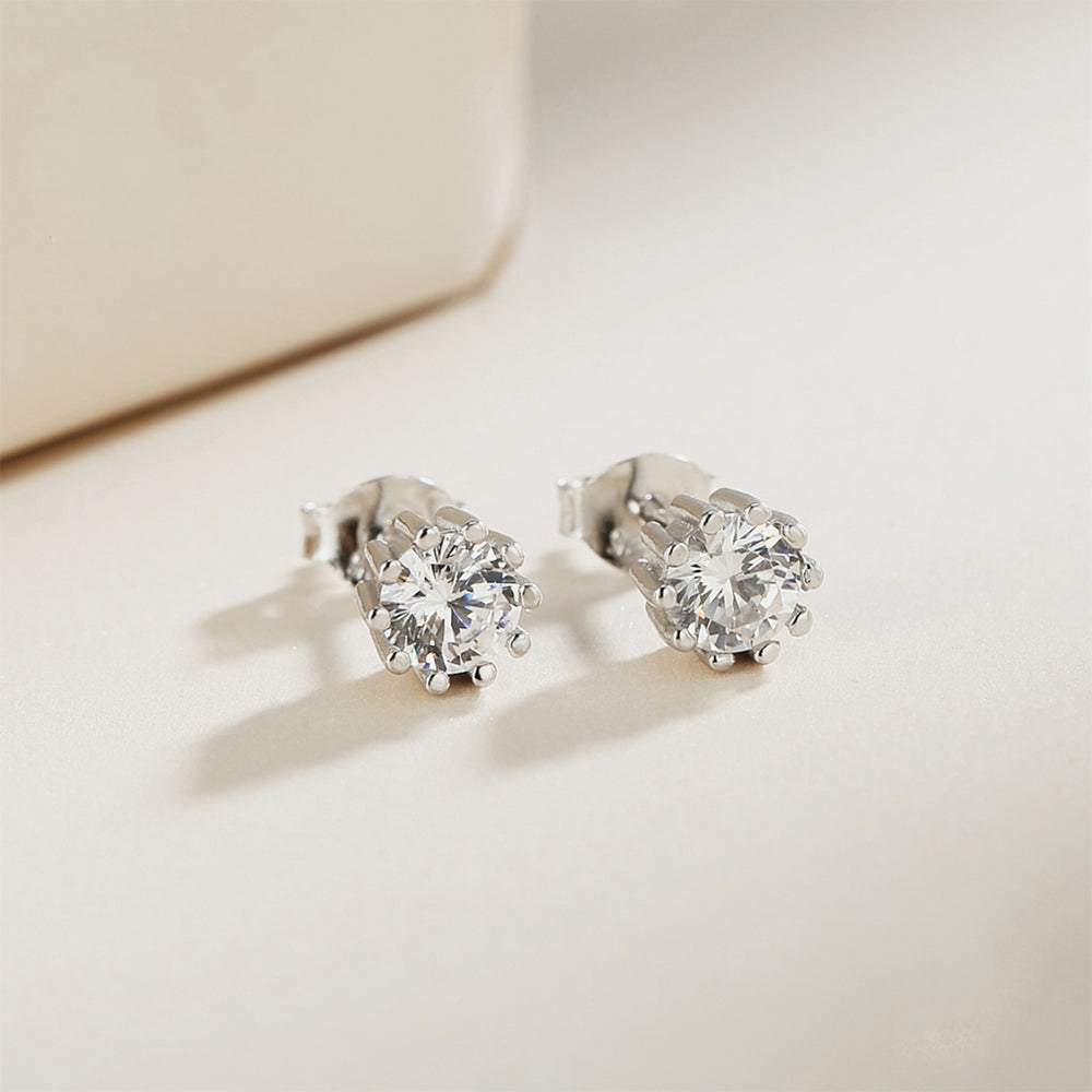 
                      
                        Marina Round with Prong 925 Sterling Silver Earrings Philippines | Silverworks
                      
                    