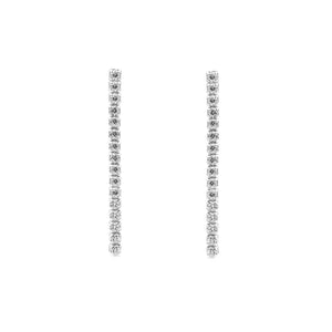 
                
                    Load image into Gallery viewer, Nikki Single Tennis Drop with Zirconia Stones 925 Sterling Silver Earrings Philippines | Silverworks
                
            