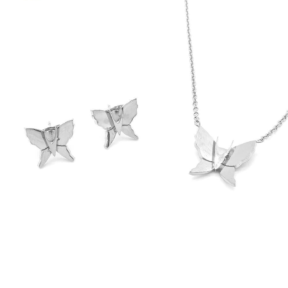 Blair Butterfly Stainless Steel Jewelry Set | SilverWorks