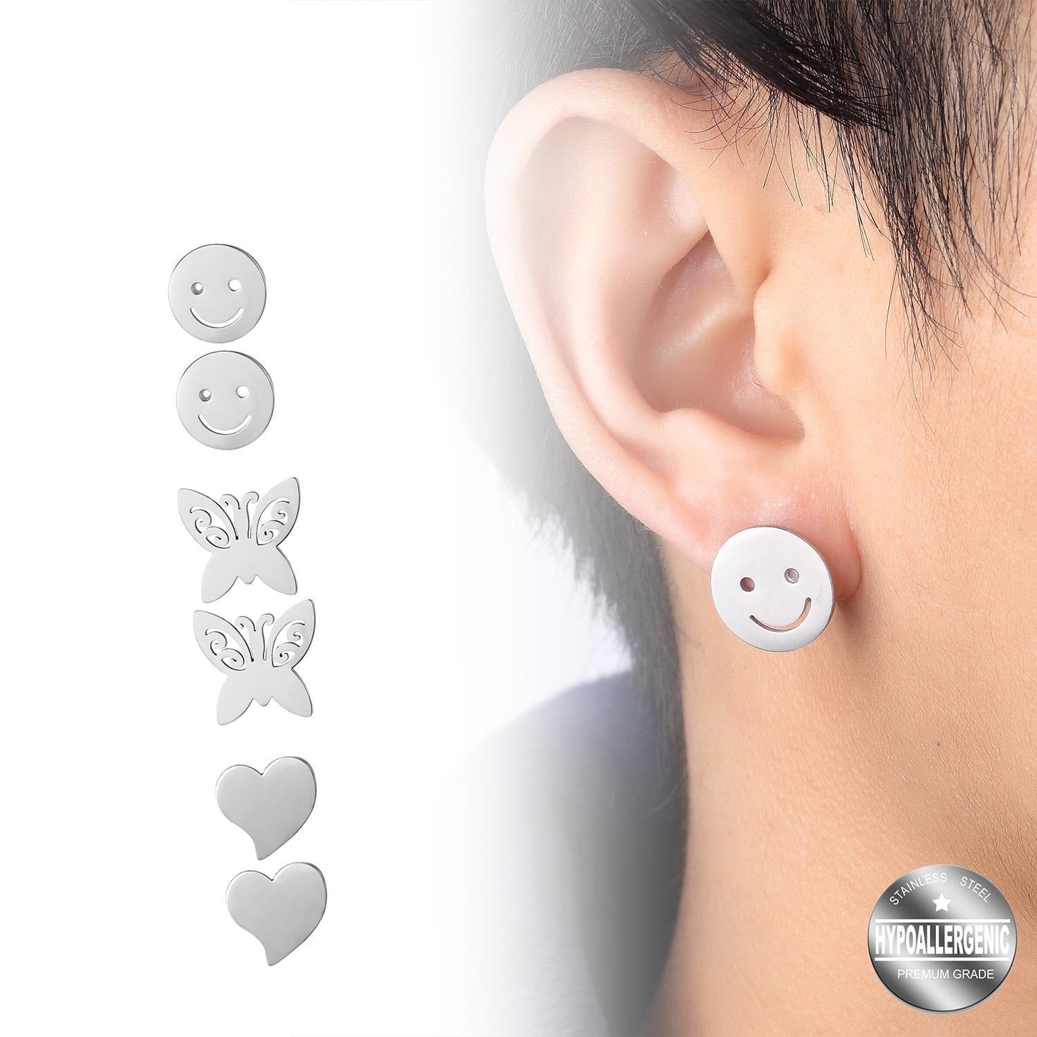 Stainless steel hypoallergenic earrings outlet