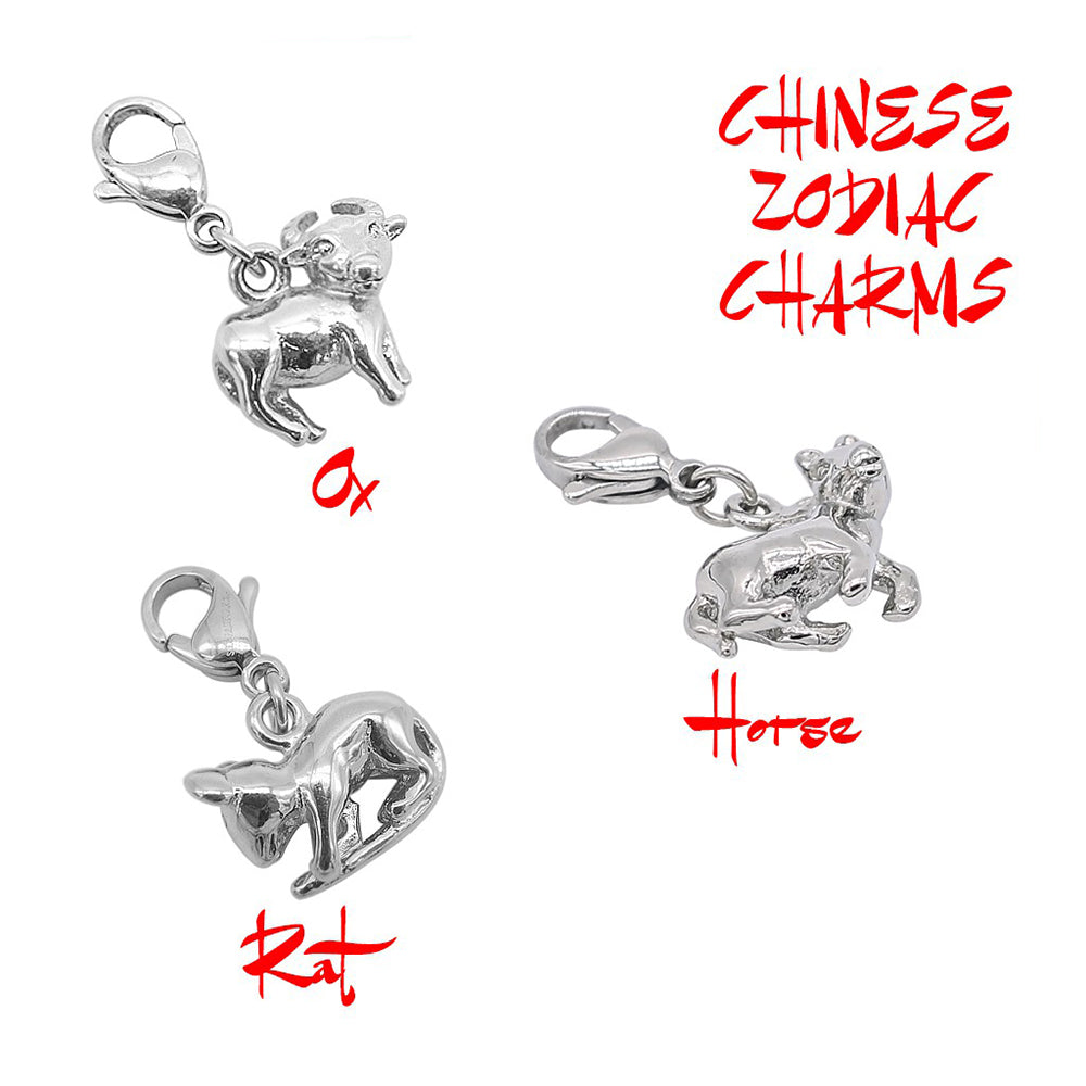 Animal Chinese Zodiac Collection Stainless Steel Charm | SilverWorks