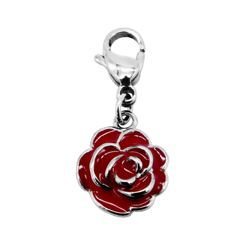 
                
                    Load image into Gallery viewer, Red Rose Stainless Steel Hypoallergenic Charm Philippines | Silverworks
                
            