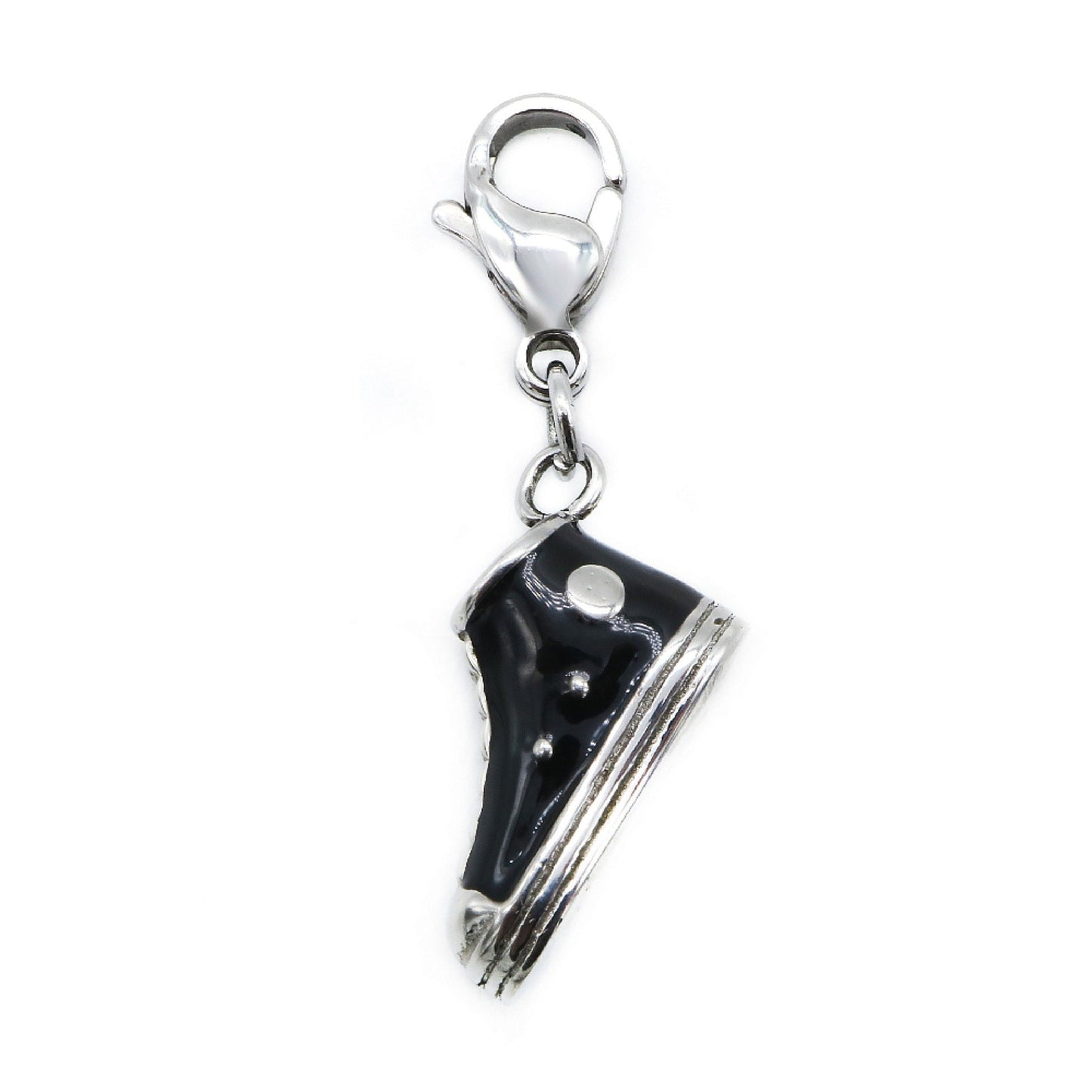 Blaze Black Sneakers Stainless Steel Charm | SilverWorks