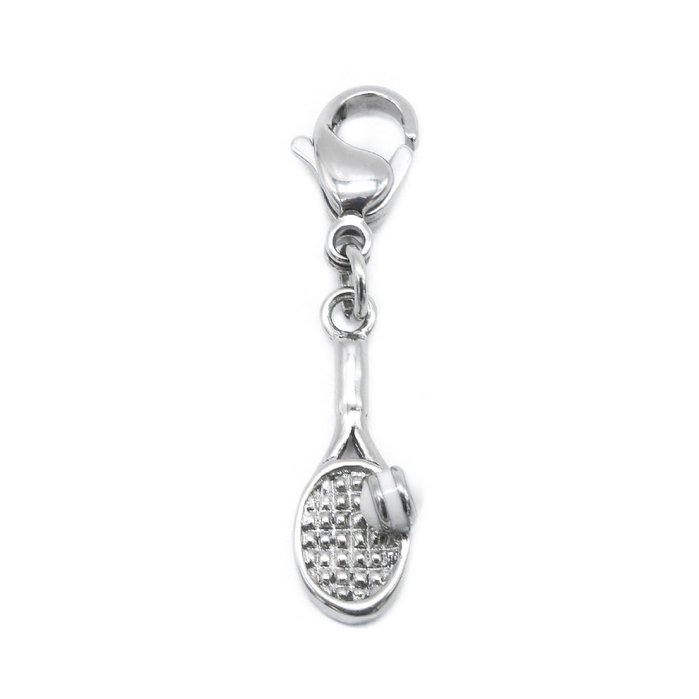 
                
                    Load image into Gallery viewer, Tennis Racket Stainless Steel Hypoallergenic Charm Philippines | Silverworks
                
            