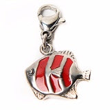Regan Red Fish Stainless Steel Charm | SilverWorks